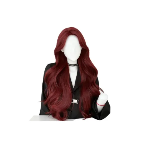 Sweet Pillow House Малиново-красный Женский Full Кружево Перука с Большая волна Позиционирование Стиль Повседневная Модная Перука