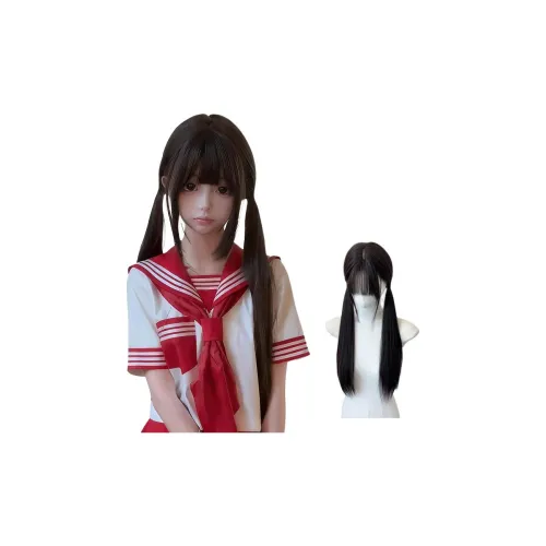 BEIQING Лолита YOUNG Девушка Черный длинный Straight Ровная чёлка Delusional Девичий Принцесса Болезнь Женская парик