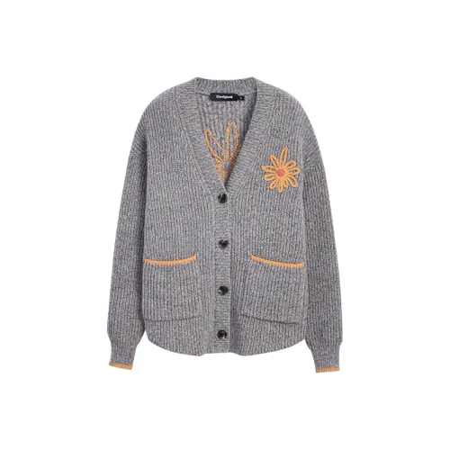 Desigual Коричнево-зеленый Женский Трикотаж