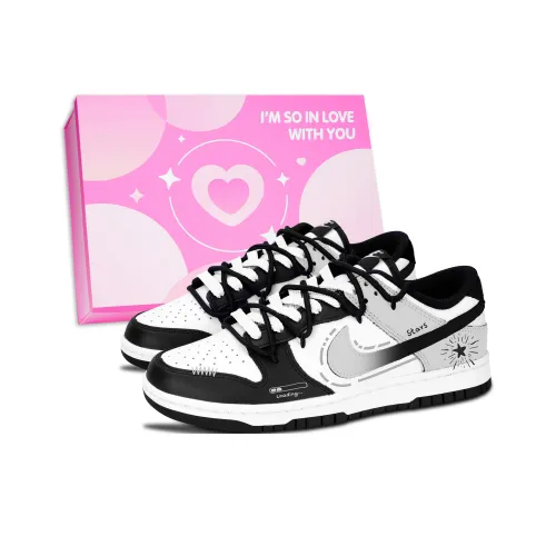 Nike Dunk Черный Белый Серый Звезда Будущее Устойчивые к истиранию Низкие Скейтборд Кроссовки Унисекс Серый