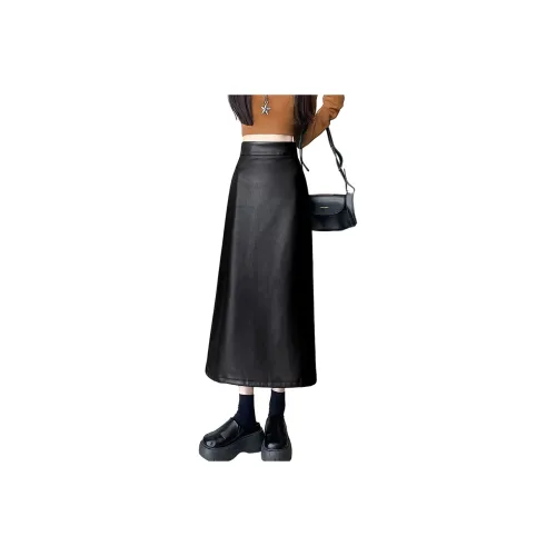 Garbege Кожа Длинная Юбка Женская