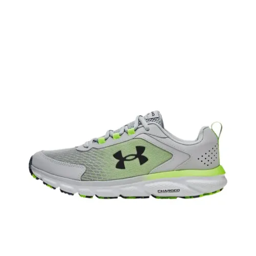 Under Armour Charged Assert 9 Беговые кроссовки Мужские Серый Зеленый