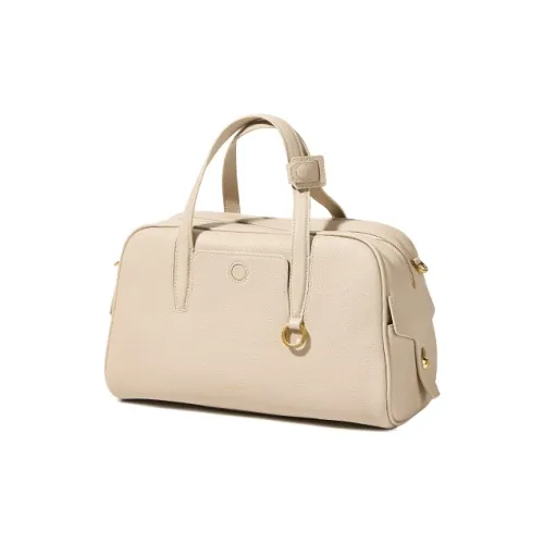 Songmont Корова Кожа Бостон Сумка Сумка через плечо Сумка Маленькая Женская Прозрачный Нефрит Белый