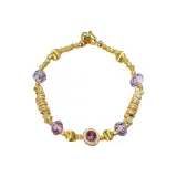 Фиолетовый, Сандаловое дерево, Процветание, Китайская медная монета, Браслет