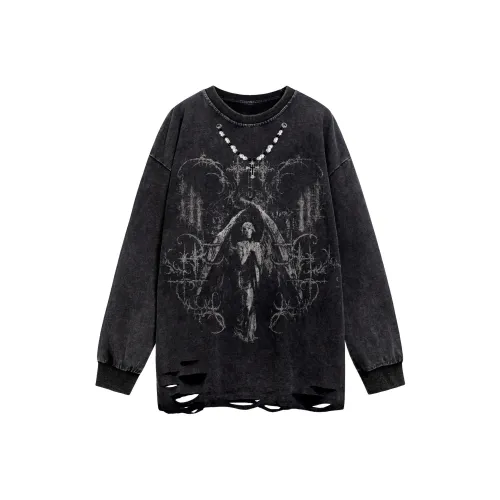 POSIYING Длинный рукав Т-рубашка Унисекс