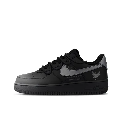Nike Air Force 1 Night Stalker Устойчивые к истиранию Низкие Кроссовки для скейтбординга Мужские Черные Серые