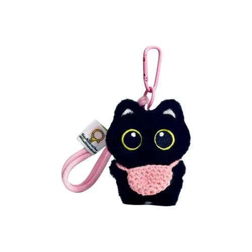 TLXT Мультяшный Супер милый Маленький Черный Кот Плюшевый Брелок 10 см Длина Тела