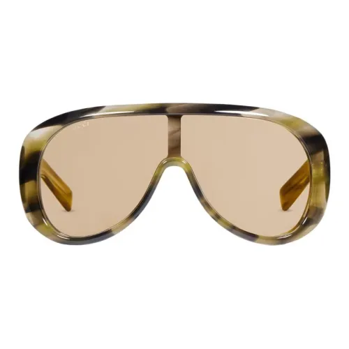 GUCCI Ацетат Нерегулярная форма Солнцезащитные очки Женские Зеленые полосы