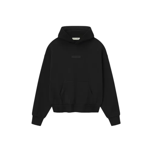 Fear of God ESSENTIALS Fw25 Classic Fit Флис Толстовка Глубокий Черный Свитшот Мужской