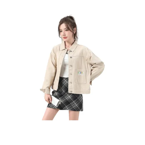 Tonlion Хаки Женские Джинсовые Куртки