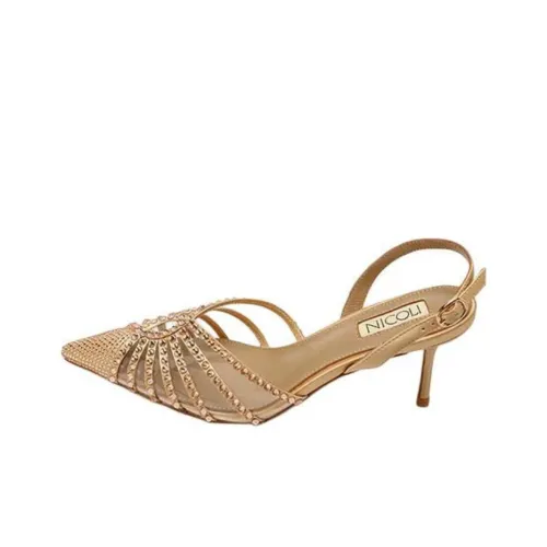 NICOLI Jessial Узкий каблук Высокие каблуки 8,5 см Женские Светлый Умбра