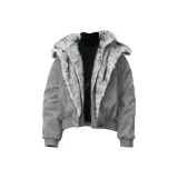 Серый пуховик "Волчий король"