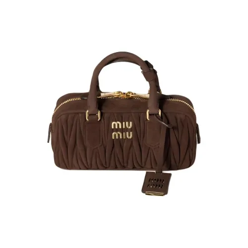 MIU MIU Arcadie Collection Matelassé Овечья шкура Сумка Женские Moro