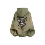 Серый горошек зеленый (Звезда Акула Логотип на груди _Y Большая Звезда Акула Логотип на спине)