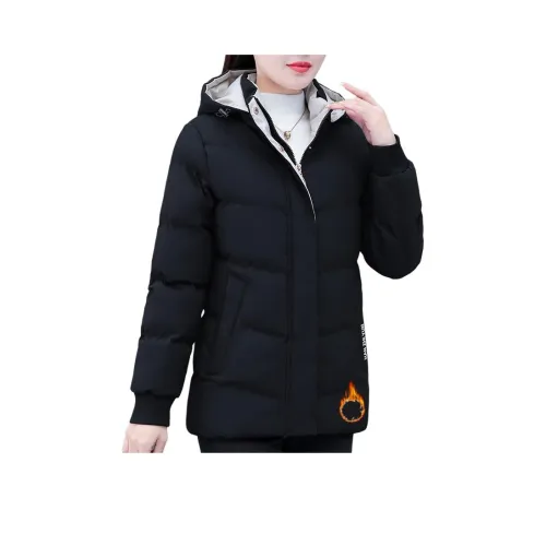 MOUSIDEYOUHUO Воротник-стойка С капюшоном Пуховая куртка Женская