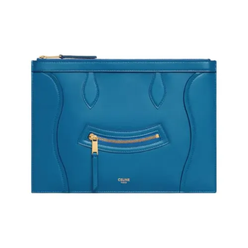 CELINE Коровья кожа Клатч Средний Женский Ультра Синий