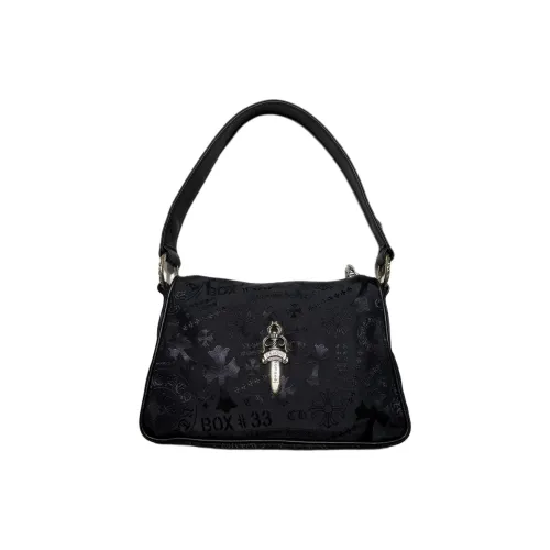 Chrome Hearts Нейлон Курица Китайская медная монета Сумка Сумка Сумка через плечо Женская Черная