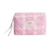 Розовый в клетку, подушка, сумка, 17*10*11