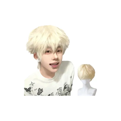 GLUNA Мужская Перука Differential SHRED Крышка Белый золото