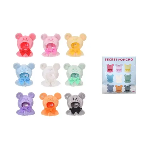Disney Store University Bear Multicolor Cloak Collection FLUFFY Плюшевая кукла С капюшоном Одежда Украшение