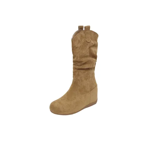 KLJK Женские высокие сапоги с низким каблуком