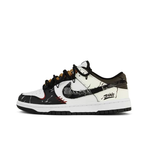 Nike Dunk Denim Тearing Abrasion Resistant Low Top Скейтборд Кроссовки Unisex Черный