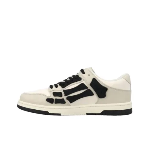 AMIRI Skel Топ Низкий Топ Беговые кроссовки Мужской Белый Черный