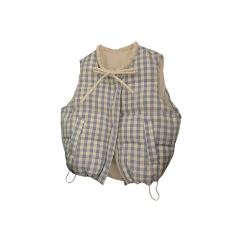 INCO VIBE Синие Белые Клетчатые Женские Жилеты