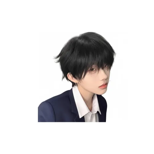 UMIFFA Перука Мужская Короткая Прямая Волосы Корейский стиль Handsome Guy Косплей Все PURPOSE Юность Ежедневный FLUFFY