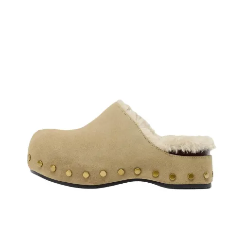 ZARA Collaboration Устойчивые к истиранию Домашние тапочки Женские Песочно-коричневые