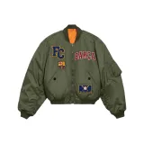 FCB/Зеленый хлопковый пуховик [Съемный DIY плотный дизайн вышивки]