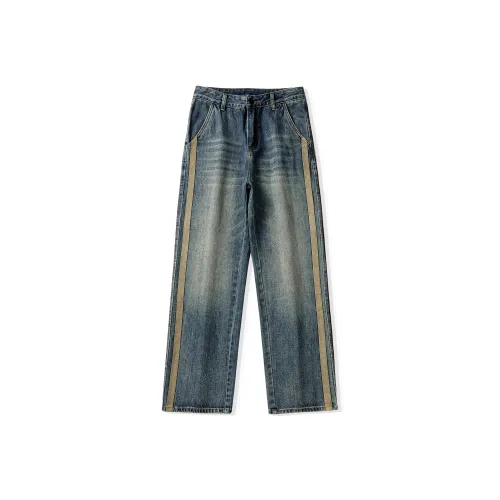 UKTK Ностальгический синий Мужские Джинсы