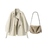 Абрикос, с сумкой и ремнем