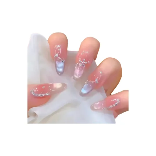 OUYUJI Французский Невинно-соблазнительный Премиум False Nail Ручной работы Готовый товар Съемный Наклейка для ногтей