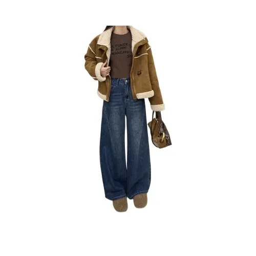 EFCR Темно-синий с флисовой подкладкой женские джинсы