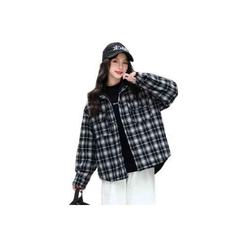 TLXT Черный Белый Клетка KIDS Утеплённые Куртки