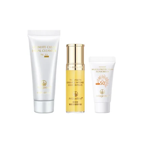 MAGELINE Очищающее средство 15 г + Юность Концентрированная Эссенция 5 мл + SUNSCREEN Крем 5 мл