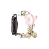 Розовый котенок - Мультяшный, кружевная отделка, эластичный ремень [Один ремень]