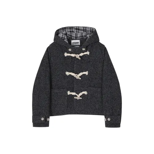 Crank Шерсть Duffle Half Пальто Женские