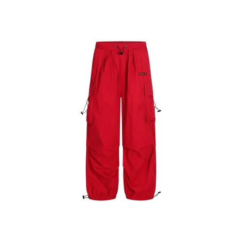 HOKLV Red Unisex Casual Pants HOKLV Красный Унисекс Повседневные Брюки
