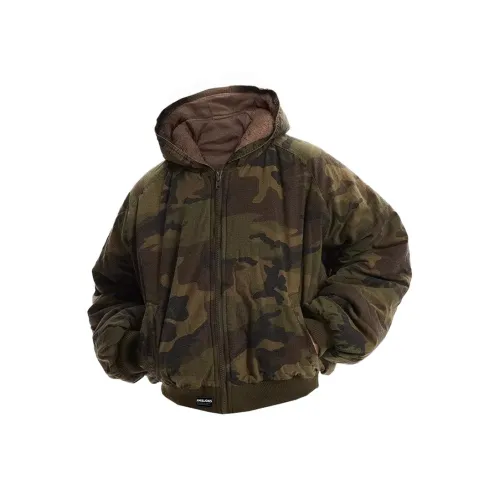 JIMI JONS Армейский зеленый унисекс пуховики