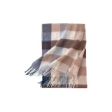 Синий Бежевый Маленький Плед