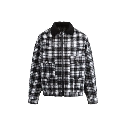 VERAF CA Черный Белый Клетка Унисекс Пуховики