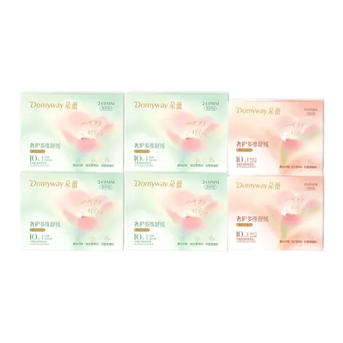 DUOWEI Huang Zitao Гигиенические прокладки 62 шт. Комбинированные ежедневные прокладки Ultra тонкие и дышащие
