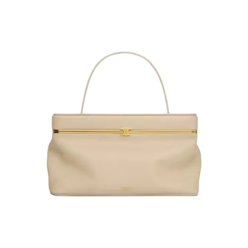 Celine TriompheFrame Коровья кожа Сумка Женская Темный цвет Слоновая кость