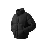 Чёрный [Тяжёлый воротник-стойка хлопковый пуховик]