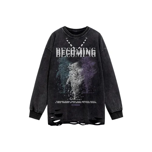 POSIYING Длинный рукав Т-рубашка Унисекс