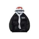 Чёрный с серым капюшоном