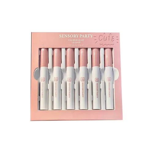 BLACK NANA 6 пар Набор]Pink Bear Жидкая помада Коллекция Кожа Привлекательный Матовый LIP Мусс Эффект макияжа