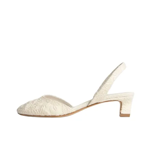 Castañer Aran Грубый каблук Высокие каблуки 4CM Женские Экрю